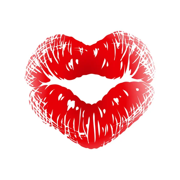 Beso estampado en forma de corazón — Archivo Imágenes Vectoriales