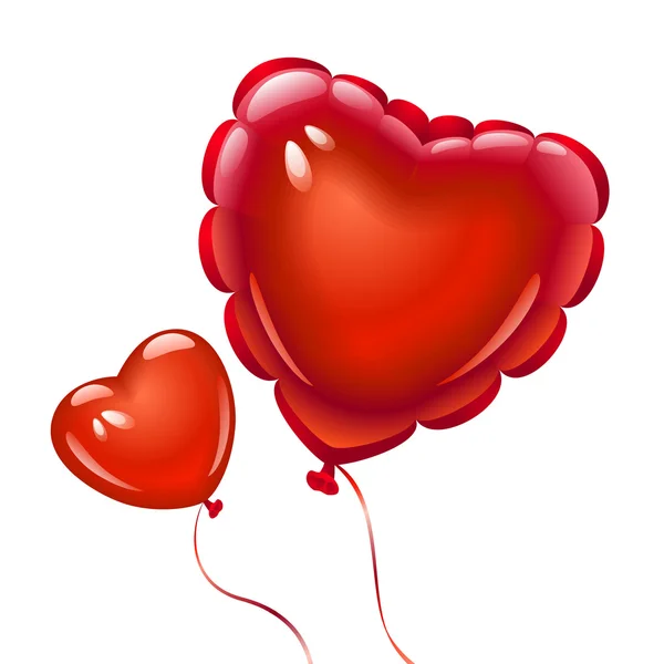 Balónky ve tvaru srdce — Stockový vektor
