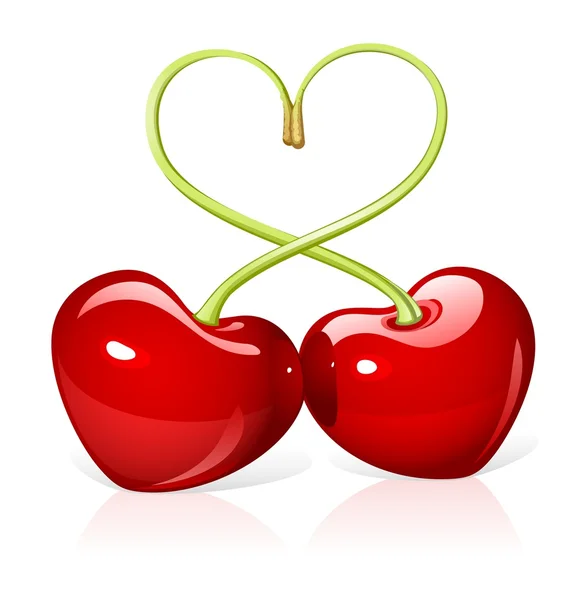 Cherry love — Stock Vector