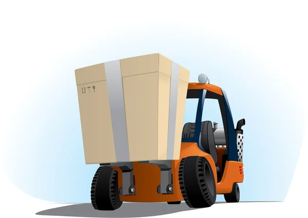 Autoloader με ένα μεγάλο κουτί — Διανυσματικό Αρχείο