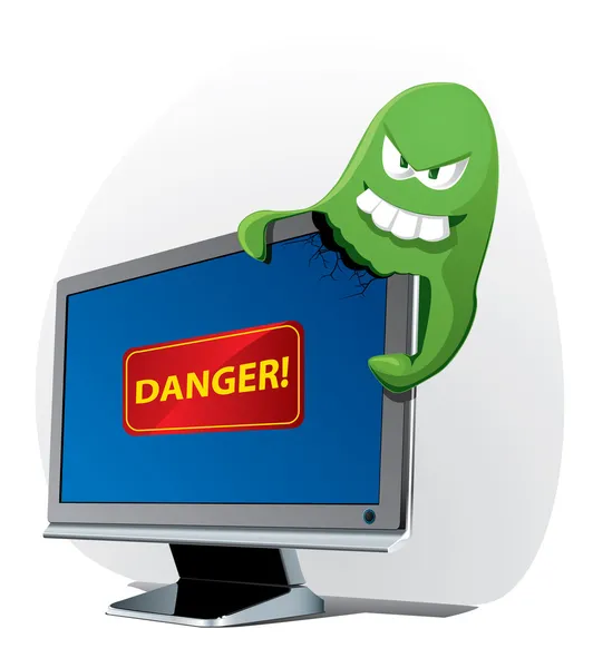 Bilgisayar virüs saldırıları — Stok Vektör