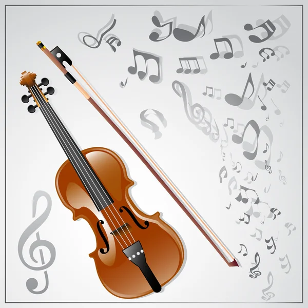 Violino. Fundo musical —  Vetores de Stock