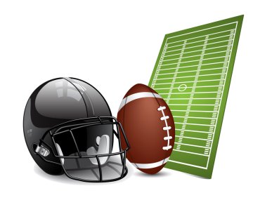 American football design elements clipart