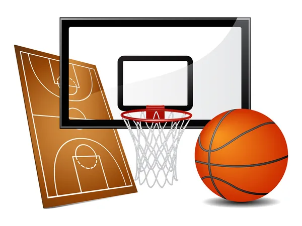 Elementos de design de basquete — Vetor de Stock