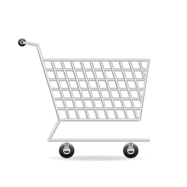 Vektor Illustration Shopping Cart Ikon Över Vita — Stock vektor