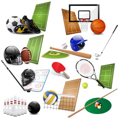 Sport icons clipart