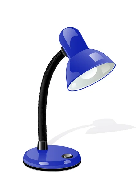 Kék Asztali Lámpa Vektoros Ábrázolása — Stock Vector