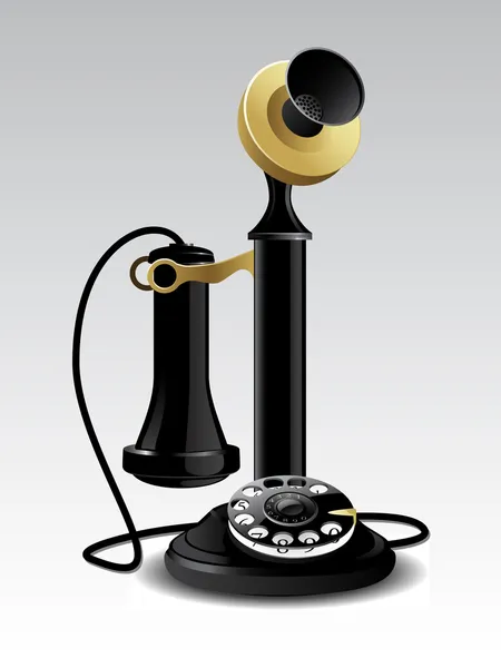 Vector vintage telefone — Vetor de Stock