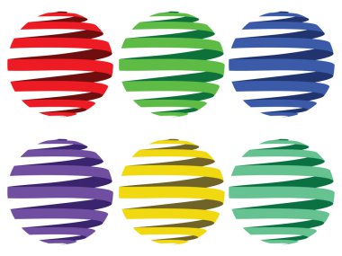 Sphere ribbons clipart