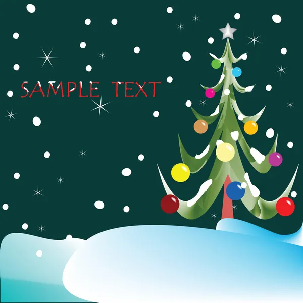 Composition arbre de Noël — Image vectorielle