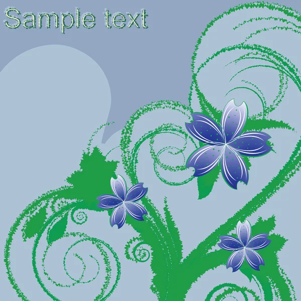 Composition du feuillage des fleurs — Image vectorielle
