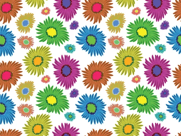 Flowers abstract seamless pattern — Stock Vector