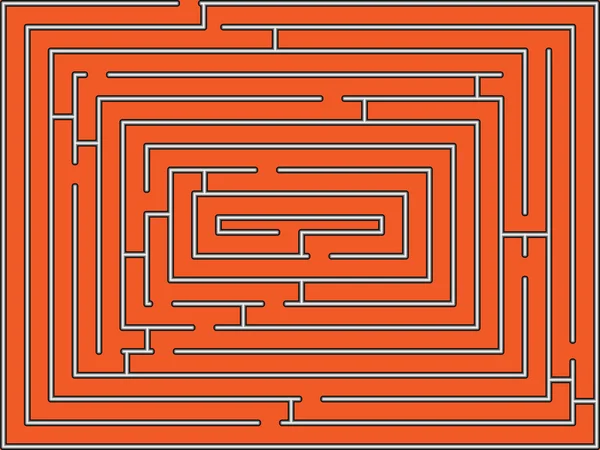 Labirinto rettangolare — Vettoriale Stock