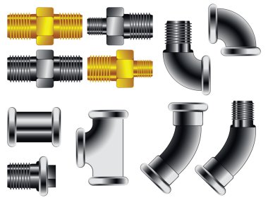 Water pipe connectors clipart