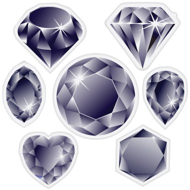 Diamonds labels clipart