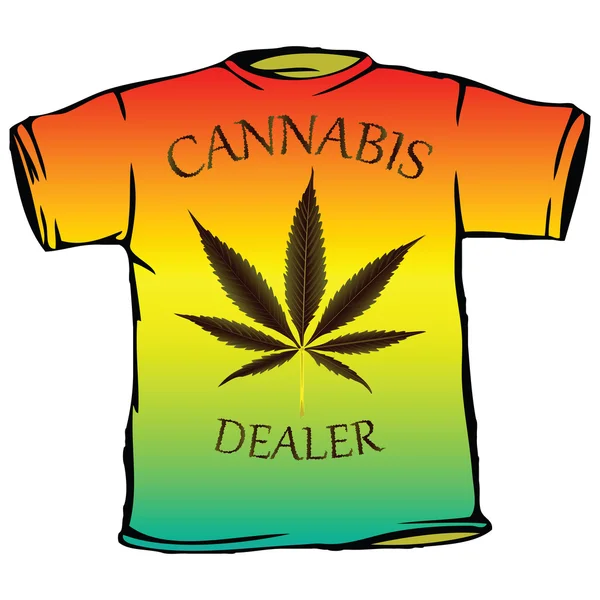 大麻贩子 t 恤 — 图库矢量图片