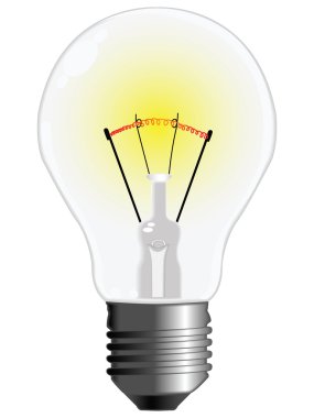 Light bulb against white clipart