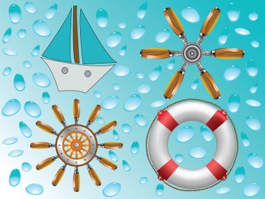 Nautical icons collection clipart