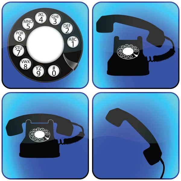 Telephone icons collection — Stock Vector