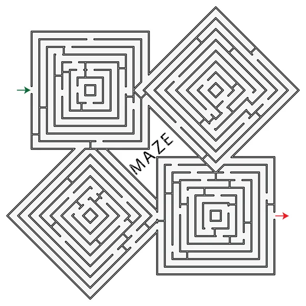 Squares maze — Stock Vector