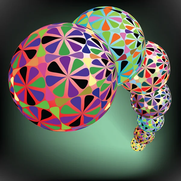 Шаблон геометрических пузырей — стоковый вектор