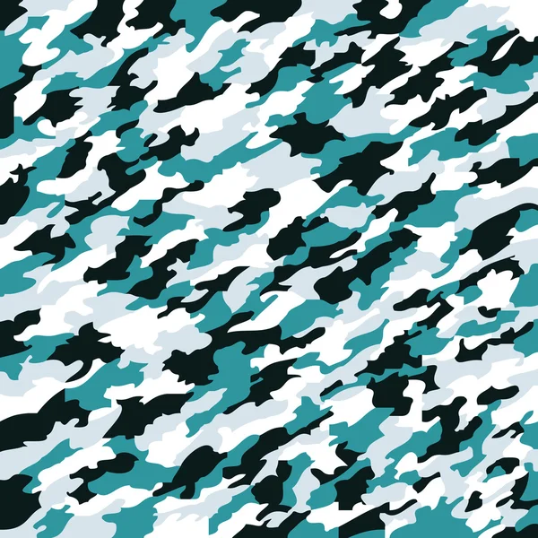 Aqua Kamouflage Textur Abstrakt Vektor Konst Illustration — Stock vektor