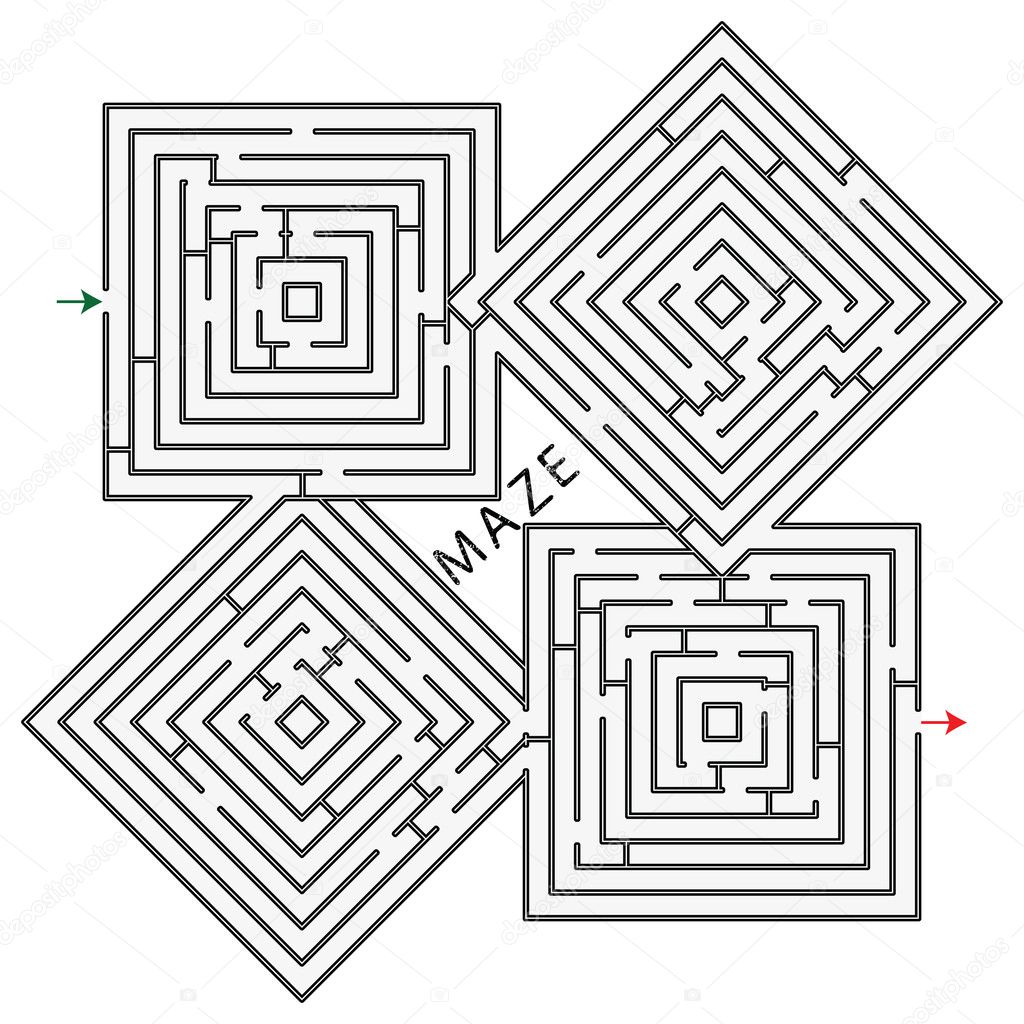 Squares maze