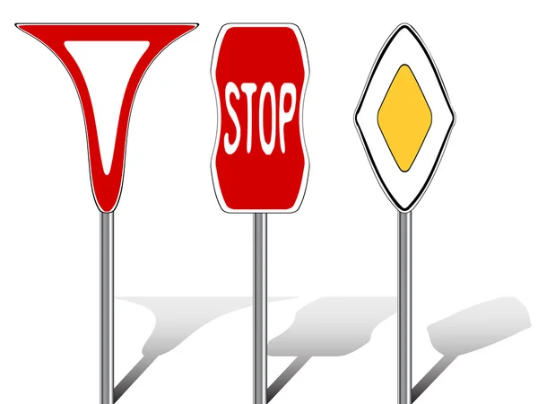 Znaki drogowe stylizowane — Wektor stockowy