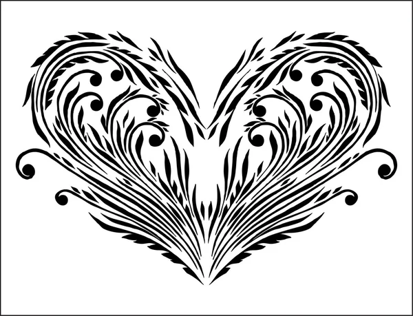 Абстрактное цветочное сердце — стоковый вектор