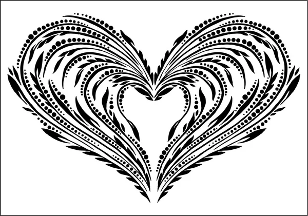 Декоративное векторное сердце — стоковый вектор