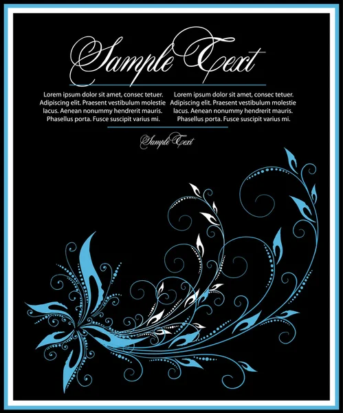 Fleur abstraite bleue — Image vectorielle