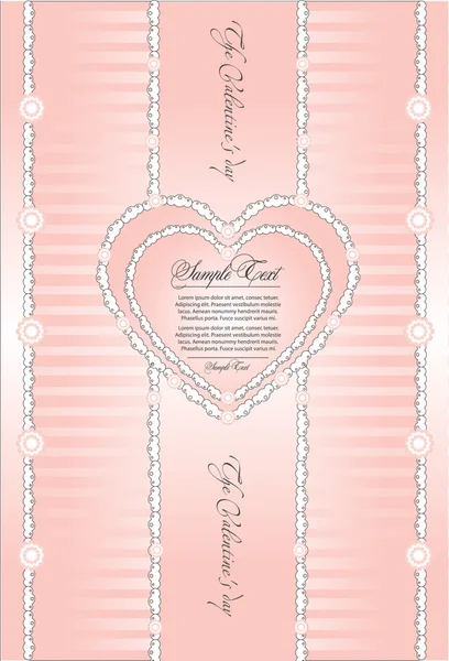 Tarjeta de felicitación corazón de San Valentín . — Archivo Imágenes Vectoriales