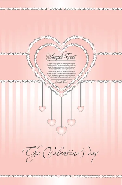 Cartolina decorativa valentina — Vettoriale Stock