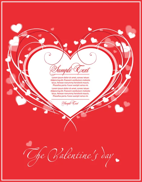 Valentin nap s kártya szív — Stock Vector