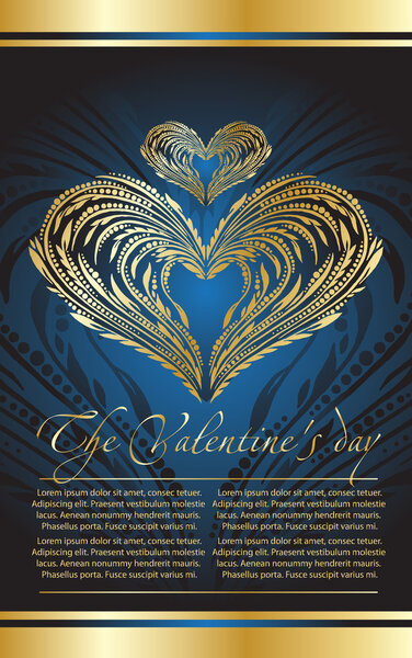 Decorative gold heart