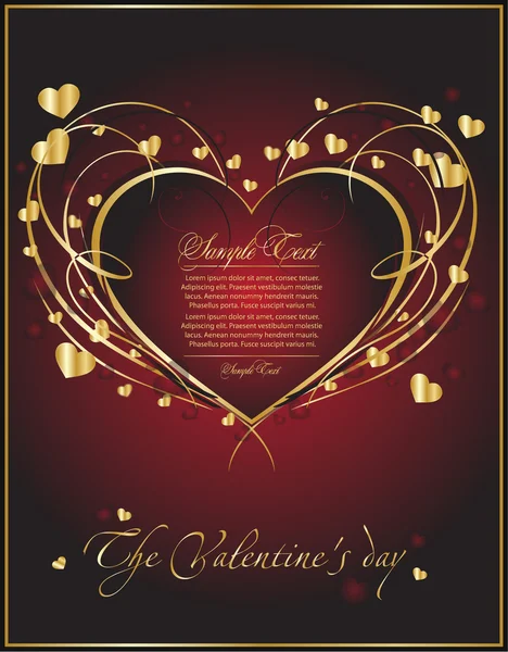 Dekor için Sevgililer günü kartı — Stok Vektör