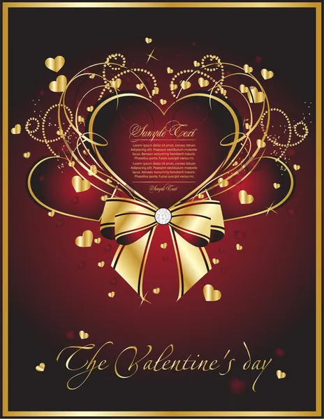Carte beauté valentine — Image vectorielle
