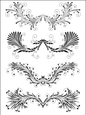 Vectorized Scroll Design. clipart