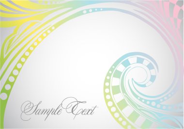 Rainbow-colored swirly background clipart