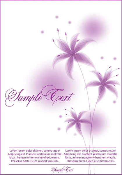 Fleur Violette abstraite — Image vectorielle