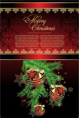 Merry Christmas Elegant Suggestive Background for Greetings C clipart