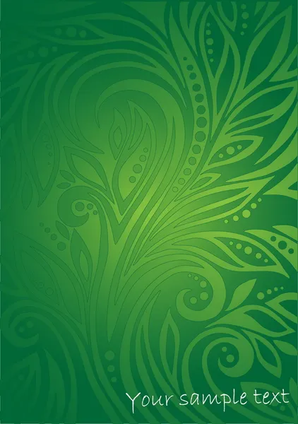 Floral green background — Stock Vector
