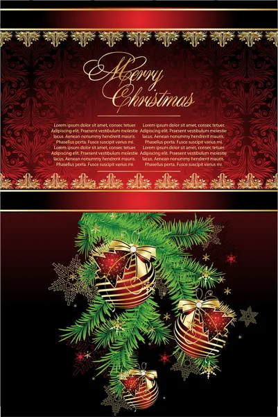 Merry Christmas Elegant Suggestive Background for Greetings C — Stock Vector