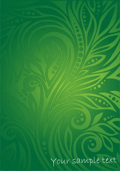 พื้นหลังสีเขียวดอกไม้ — ภาพเวกเตอร์สต็อก
