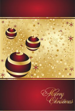 Xmas gold illustration with ball clipart