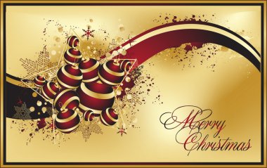 Xmas gold illustration with star clipart