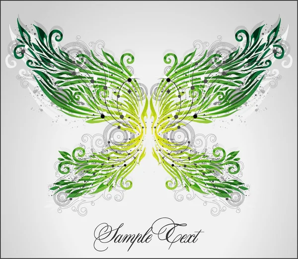 Papillon floral abstrait — Image vectorielle