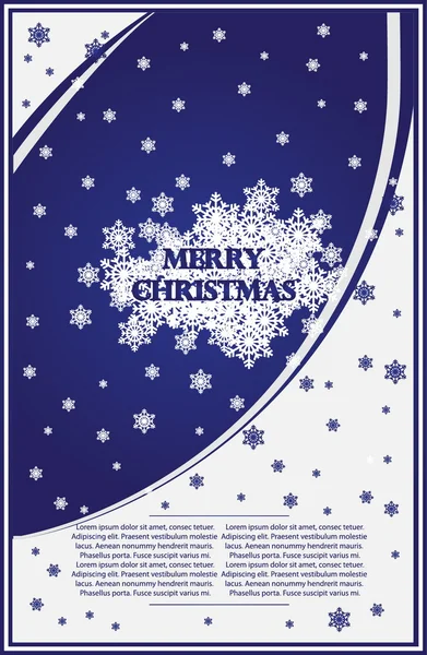 Beautiful Christmas postal with snowflakes — Stock Vector