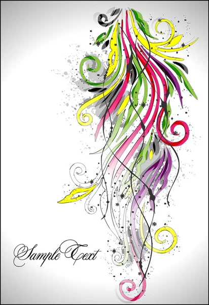 Regenboog-gekleurde swirly — Stockvector