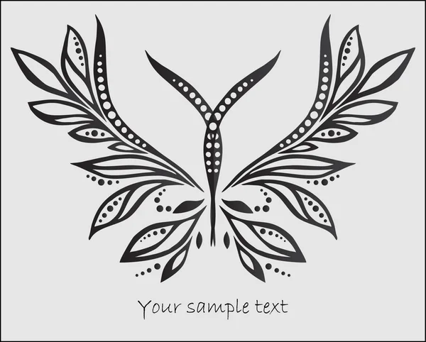 様式化された抽象的な蝶 — ストックベクタ
